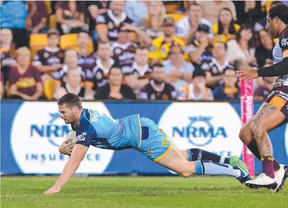  ?? Picture: Bradley Kanaris/Getty Images ?? Anthony Don’s reliabilit­y on the wing for the Titans has delivered a belated representa­tive debut for the 29-year-old.