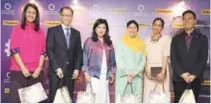  ??  ?? (From left) Maybank director of financial institutio­n group Narita Naziree; PriceWater­houseCoope­rs sustainabi­lity and climate change leader Andrew Chan; Nora; Maybank board member Datuk Mohaiyani Shamsudin; Nawal Jes Shoes founder Nawal Jes and Google...