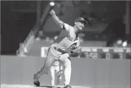  ?? ASSOCIATED PRESS FILE PHOTO ?? Finally, Toronto Blue Jays starter Dave Stieb throws a pitch on his way to his elusive no-hitter against the Cleveland Indians on Sept. 2, 1990.