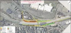  ?? Contribute­d photo ?? Plans for the ongoing work to recreate the Exit 33 interchang­e on the Stratford end of the Moses Wheeler Bridgeport, is scheduled to be completed in two years.