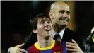  ??  ?? Guardiola and Messi have each donated a million euros.