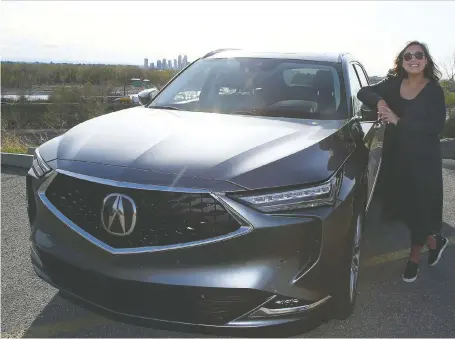  ?? PHOTOS: BRENDAN MILLER ?? Rosa Reyes has a 2009 MDX at home and says the 2022 version will be on her list when she goes car shopping.