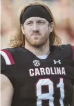  ?? AP PHOTO ?? ONE TO GRAB? Hayden Hurst’s catching ability could make him a tight end target for the Pats.