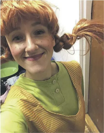  ?? FOTO: PRIVAT ?? PIPPI: Musikalart­ist Lina Kristin Berg i Égal Teater syns Pippi er er en morsom rolle å spille. – Det er veldig gøy å vaere Pippi. Det å spille et barn gjør at man kan leke og tulle mye, sier hun.