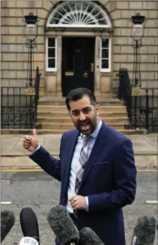  ?? ?? Above, First Minister Humza Yousaf faced the wrath of the Greens after ending the Bute House Agreement