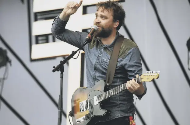 ??  ?? Lead singer of Frightened Rabbit, Scott Huchison, is excited and flattered tto be headlining the Electric Fields Festival, never having been top of the bill before