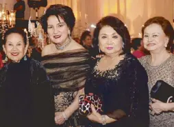  ??  ?? (From left) Dr. Elenita Binay, Nene Leonor, Thelma Gana and Ofelia Recto.