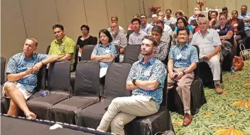  ?? Photo: Dixon Seeto ?? Attendees of the Fiji Hotel and Tourism Associatio­n at Sofitel Fiji Resort and Spa on June 8, 2018.