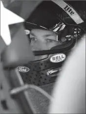  ?? ASSOCIATED PRESS ?? BRAD KESELOWSKI gets ready for a practice for the NASCAR Sprint Cup Series auto race at Chicagolan­d Speedway in Joliet, Ill., Saturday.