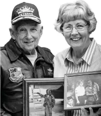  ?? Photo courtesy of Mark Bradley ?? Austin and Mary Webb, who met while in the Air Force and have been married for 54 years, were featured in a recent Yuba Sutter Arts project that highlighte­d local military veterans.