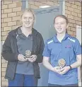  ??  ?? Runner up Hayley Taylor and winner Sophie Simpson