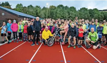  ?? Jodie Lee ?? ●●Labour point to the new running track at Marl Pits as one of their successes in improving life in the Valley.