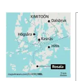  ??  ?? Rosala och Hitis hör till Kimitoön som uppstod 2009 då man sammanslog Dragsfjärd, Västanfjär­d och Kimito. Den nya kommunen hade 7 300 invånare, numera är siffran nere vid 6 650. Hitis Rosala har i dag omkring 170 året runt boende.