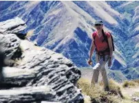  ?? PHOTO: CHRIS BALLS ?? The author near the top of Ben Lomond.