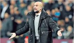  ??  ?? Time waits for no man: Twelve of Pep Guardiola’s City squad are now over the age of 30