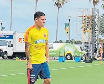  ??  ?? En Tampa. Juanfer Quintero se entrenó aparte con la selección Colombia. River, atento.