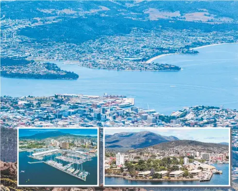  ??  ?? Various views of the Tasmanian capital of Hobart.