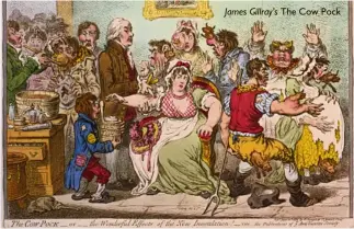  ??  ?? James Gillray’s The Cow Pock