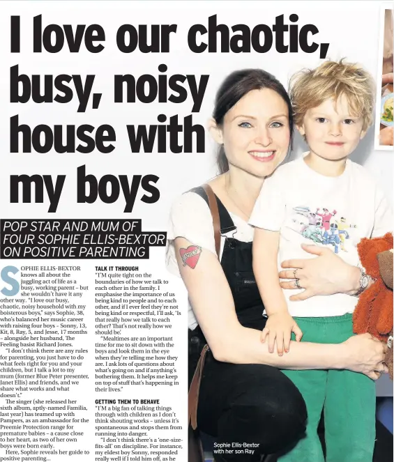  ??  ?? Sophie Ellis-Bextor with her son Ray