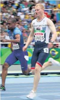  ??  ?? Rhys Jones and USA’s Ahkeel Whitehead compete in Heat 2 of the Men’s 100m - T37 at the Olympic Stadium during the third day of the 2016 Rio Paralympic Games