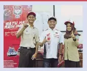  ??  ?? asli asal D.I Yogyakarta berbagi pengalaman pada siswa/i tentang pengalaman balapnya di