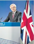  ??  ?? David Davis, the Brexit Secretary, must resolve the Irish trilemma