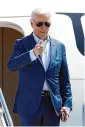  ?? ?? Luis M. Alvarez/Associated Press President Joe Biden boards Air Force One.