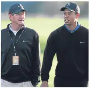  ??  ?? Hank Haney with Tiger Woods in 2008.