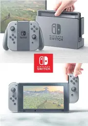  ??  ?? The Nintendo Switch, a new gaming device, is seen in this undated image.