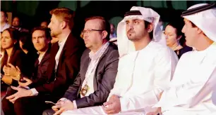  ?? — Photos by Shihab, Wam ?? Sheikh Maktoum bin Mohammed bin Rashid Al Maktoum, Deputy Ruler of Dubai, at the Future Blockchain Summit in Dubai on Wednesday .