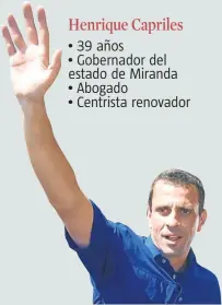  ??  ?? 39 años Gobernador del estado de Miranda Abogado Centrista renovador
FERNANDO GARCÍA