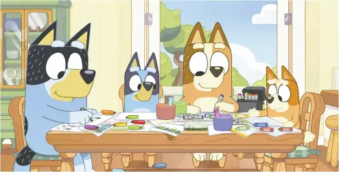  ?? DISNEY+ ?? Bluey, an Australian animated series about a family of dogs, has attracted a widespread adult audience.