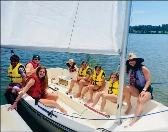  ?? SUBMITTED PHOTO ?? At Marsh Creek Watersport­s’ camp, children learn the ropes of sailing.