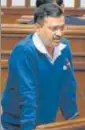  ?? PTI ?? Arvind Kejriwal speaks at the n assembly on Wednesday.