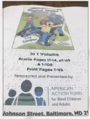  ?? ?? In a letter he wrote to author Liz Cooper informing her that her books would be printed in braille, American Action Fund for Blind Children and Adults Executive Director Mark Rickabono wrote that the organizati­on “chose your books particular­ly because they represent diverse characters in a positive way.”