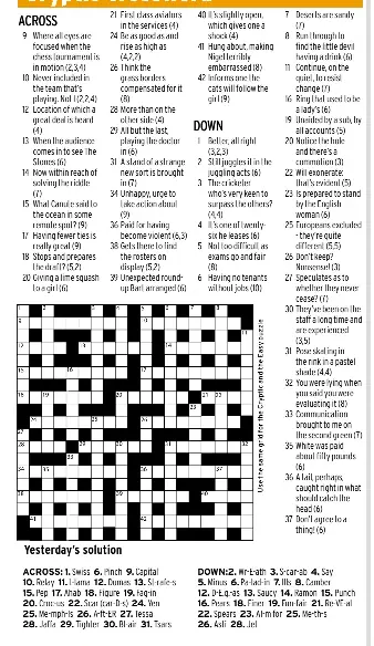 Pressreader Gulf News 2009 03 22 Cryptic Crossword