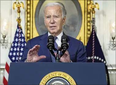  ?? EVAN VUCCI/AP ?? President Joe Biden angrily hit back hours after special counsel Robert Hur’s report on Biden’s mishandlin­g of classified documents was released Thursday, dismissing the report’s conclusion­s he was too forgetful to be charged.