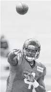  ?? Brett Coomer / Staff photograph­er ?? Deshaun Watson’s presence is adding pep to the step of his teammates at training camp.