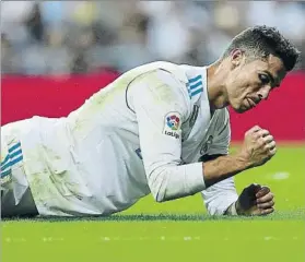  ?? FOTO: GETTY ?? Rabia y desesperac­ión de Cristiano El luso se estrelló el día de su regreso en Liga