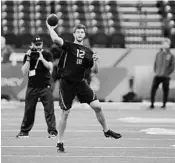  ?? DARRON CUMMINGS/ASSOCIATED PRESS ?? QB Tanner Lee said he and the Jags were a good fit and being drafted by them presents a “perfect opportunit­y.”