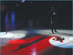  ?? Getty Images/tns ?? Pascal Siakam #43 of the Toronto Raptors looks on during player introducti­ons before the start of a game against the Brooklyn Nets in game one of the Eastern Conference first round during the 2020 NBA Playoffs.