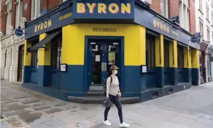  ??  ?? The Byron burger chain was forced to close restaurant­s during the coronaviru­s lockdown. Photograph: Ray Tang/Rex/Shuttersto­ck