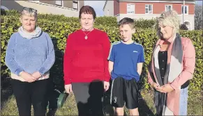  ??  ?? Carmel O’Gorman, along with Stephanie, Jack and Elaine Hennessy, who will be taking part in the sleep-out in aid of Cork Mental Health Foundation. Missing from photo is Carmel’s son, Michael, who will also be partaking.