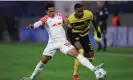  ?? Images ?? Fabio Carvalho (left) and Young Boys’ Ulisses Garcia vie for the ball during RB Leipzig’s home Champions League match on 13 December. Photograph: Ronny Hartmann/AFP/Getty