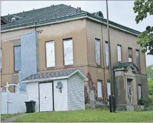  ?? JULIE COLLINS/CAPE BRETON POST ?? The former parish centre in North Sydney, which once was home to more than 300 Western Union Cable Office employees, could be demolished within the month.