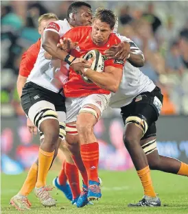  ?? /Johan Pretorius/Gallo Images ?? New Bull on the block: Arno Botha in action for Munster where he started to fulfill his potential playing under Johann van Graan.