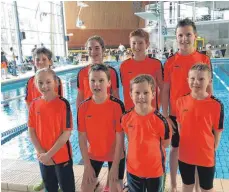  ?? FOTO: VEREIN ?? Fleißig Medaillen gesammelt in Villingen-Schwenning­en hat der Schwimmnac­hwuchs aus Mengen.