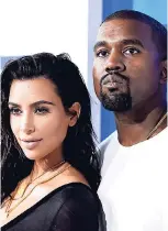  ??  ?? Kim Kardashian West (left) and Kanye West.