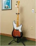  ?? ?? A Fender Precision bass given to him and autographe­d by Sting.