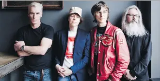  ?? UNIVERSAL MUSIC ?? Each member of Sloan — Andrew Scott, left, Jay Ferguson, Chris Murphy and Patrick Pentland — had a hand in writing the dozen tracks that make up the band’s newest album titled, simply, Sloan 12.